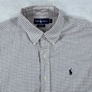 Ralph Lauren Blake Men's Large L L/S Button Down Shirt Plaid Cotton Vintage